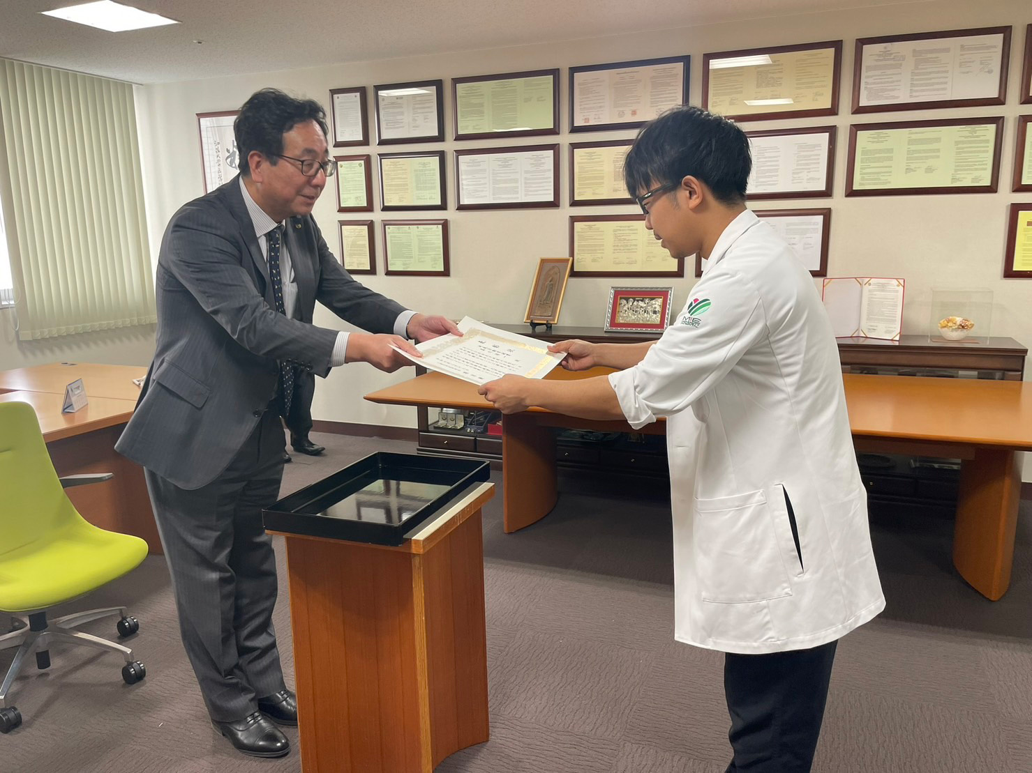 令和5年度 三重大学医学部・大学院医学系研究科地域活動貢献賞 受賞